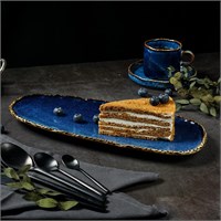 Блюдо овальное 35*15 см,фарфор,серия "Aqua Blue" P.L. 81222287