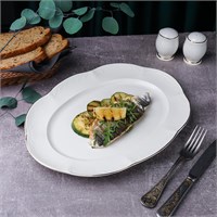 Блюдо овальное 36 см,фарфор, Aristocrat-Gold, Noble 81290256