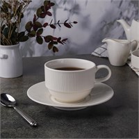 Чайная пара 250 мл, d9см, h6.5см, фарфор "NOBLE" серия "NEO SILK" 81222374