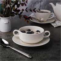 Бульонная пара 290 мл, фарфор "NOBLE" серия "NEO SILK" 81222382 / 81222373