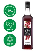 Сироп 1883 Maison Routin Клюква (Cranberry), 1 л, стекло 81230025