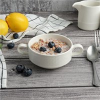 Бульонная чашка с ручками 280мл, 10,5 см, h=5,3 см, фарфор "NOBLE" серия "IMPRESS" 81221507