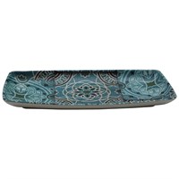 Блюдо,поднос меламиновый 33.1*16.8*3.5 см,Damask Blue ,  P.L. 81290125