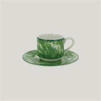 Блюдце RAK Porcelain Peppery круглое 13 см, зеленый цвет (для чашки 90 мл) 81220217