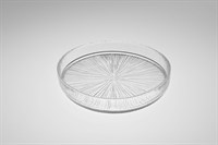 Тарелка d 21 см h 2,5 см, стекло, прозрачная, Angle