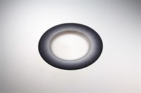 Тарелка d 22,5 см h 2 см, стекло, цвет жемчужно-белый /мерцающе-черный, Shinning