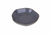 Тарелка глубокая с волнистым краем 21 см, цвет темно-серый