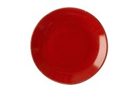 Тарелка 28 см безбортовая фарфор цвет красный Seasons