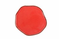 Тарелка с волнообразным краем 27 см фарфор цвет красный Seasons