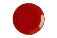 Тарелка 18 см безбортовая фарфор цвет красный Seasons
