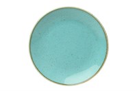 Тарелка 18 см безбортовая фарфор цвет бирюзовый Seasons