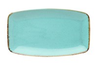 Тарелка прямоугольная 31*18 см фарфор цвет бирюзовый Seasons