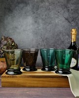 Набор из 4 разноцветных стаканов  260 мл, h 10,3 см, d 8,4 см , ABEILLE
