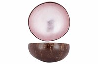 Чаша декоративная  METALLIC SOFT PINK LEAF D14CM 5956046