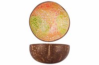 Чаша декоративная  LIME GREEN / RED EGGSHELLD14CM