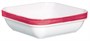 Салатник квадр. 110*110 мм. 200 мл. h=37 мм. вишневый край штабелир. Браш /1/6/24/ АКЦИЯ 40588