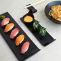 БЛЮДО для суши прямоугольное 14" 365х115х27мм, черный "Corone Bushido" фк6507