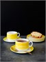 Чашка 190 мл. чайная d=76 мм. h=57 мм. желтый край штабелир. Браш (блюдце 37308) /1/12/48/ АКЦИЯ 37307