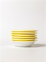 Блюдце d=120 мм. 110 мл. для десерта глубокое желтый край  Браш /1/6/36/ АКЦИЯ 41204