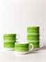 Чашка 190 мл. чайная d=76 мм. h=57 мм. зеленый край штабелир. Браш (блюдце 38905) /1/12/48/ АКЦИЯ 37306