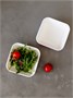Салатник квадр. 110*110 мм. 200 мл. h=37 мм. вишневый край штабелир. Браш /1/6/24/ АКЦИЯ 40588