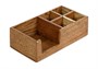 ЯЩИК для сервировки 295х150х85мм деревянный, 4 отделения, салфетница 9472