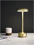 Лампа настольная d=13 см. h=27,5 см. 3 цвета, сенсорная регулировка яркости, алюм., золотая LED HIGH-TECH MGline /1/20/ 75047