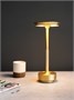 Лампа настольная d=13 см. h=27,5 см. 3 цвета, сенсорная регулировка яркости, алюм., золотая LED HIGH-TECH MGline /1/20/ 75047