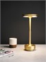 Лампа настольная d=13 см. h=27,5 см. 3 цвета, сенсорная регулировка яркости, алюм., золотая LED HIGH-TECH MGline /1/20/ 75047