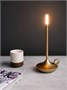 Лампа настольная беспроводная d=11 см. h=25,5 см. 1 цвет, 3 режима яркости, алюм., золотая LED CANDLE MGline /1/20/ 75045