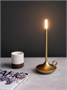 Лампа настольная беспроводная d=11 см. h=25,5 см. 1 цвет, 3 режима яркости, алюм., золотая LED CANDLE MGline /1/20/ 75045