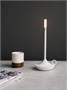 Лампа настольная беспроводная d=11 см. h=25,5 см. 1 цвет, 3 режима яркости, алюм., белая LED CANDLE MGline /1/20/ 75044