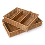 КОРЗИНКА для столовых приборов на 4 ячейки 53х32,5х9см пласт.коричневая [Brown] кт3000