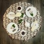 САЛФЕТКА 45х45см МАТИ коричневая с золотом перья[06С26-КВ 1625/050303+191436] аи26