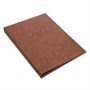 Папка для меню с прошивкой светло-коричневая пмпи113