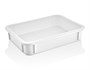 Контейнер для теста 300*400* 75 мм. (-20/+70℃) прямой, сплошной, мороз-кий, белый полиэт.(крышка 76806) GP /1/12/ 76804