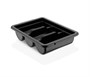 Лоток для столовых приборов (органайзер) 3 секции 40*29*9,5 см. черная, п/п (крышка 76908) GP /1/12/ 76906