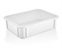 Контейнер для теста 300*400*100 мм. (-20/+70℃) прямой, сплошной, мороз-кий, белый полиэт.(крышка 76806) GP /1/12/ 76805