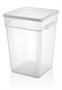 Контейнер для продуктов квадр. 20,8 л. 28*28*40 см. с мерн.шкалой, прозрач, п/п, б/крышки (кр.76717,76715,76714,76716,76836) GP/1/12/ 76705