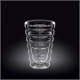 Стакан 300 мл. d=85 мм. h=135 мм. с двойными стенками Термостекло Wilmax /1/60/ 74729