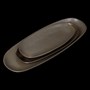 БЛЮДО овальное 9" 235х110мм, серый "Corone Luminare" фк1906