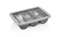 Лоток для столовых приборов (органайзер) 3 секции 40*29*9,5 см. серая, п/п (крышка 76908) GP /1/12/ 76905