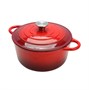 Кастрюля эмалированная с крышкой D=28 СМ, чугун, P.L. Proff Cuisine 81240513 - фото 40234999