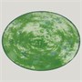 Тарелка RAK Porcelain Peppery овальная плоская 32*27 см, зеленый цвет 81220237 - фото 40249127