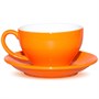 Чашка с блюдцем Barista (Бариста) 300 мл, оранжевая, P.L. Proff Cuisine 81223793 - фото 40254016
