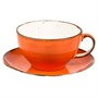 Чашка с блюдцем Fusion Orange Sky 375 мл, P.L. Proff Cuisine 81223150 - фото 40828232