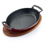 Сковородка овальная с ручками 27,5*20см.чугун эмаль красная на д/подставке LAVA 81240269 - фото 40849512