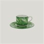 Блюдце RAK Porcelain Peppery круглое 13 см, зеленый цвет (для чашки 90 мл) 81220217 - фото 40869011