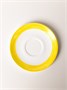 Блюдце d=140 мм. желтый край Браш (чашка 37307) /1/6/48/ 37308