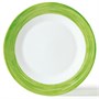 Тарелка d=254 мм. зеленый край Браш (P3948) /1/6/24/ 39249